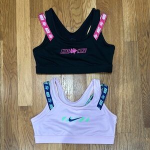 Nike Sports Bras - Black and Pink, Light Pink and Blue